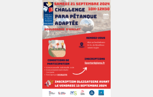 Challenge Para Pétanque Adaptée