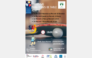 Mercredi ? SAJ ! - Tennis de Table