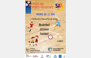 Mercredi ? SAJ ! - Sports Collectifs MOINS DE 12 ANS