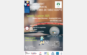 J2 Para Tennis de Table Adapté - Pau