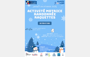 Journée Activités Motrices - Randonnée Raquettes à Neige